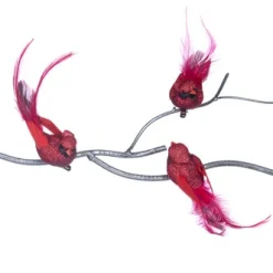 ohgreen Kerstornamenten|Glitter pluimvogeltje op clip