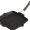 ohgreen Koken|Grillpan met inklapbare greep 24 x 24 cm zwart