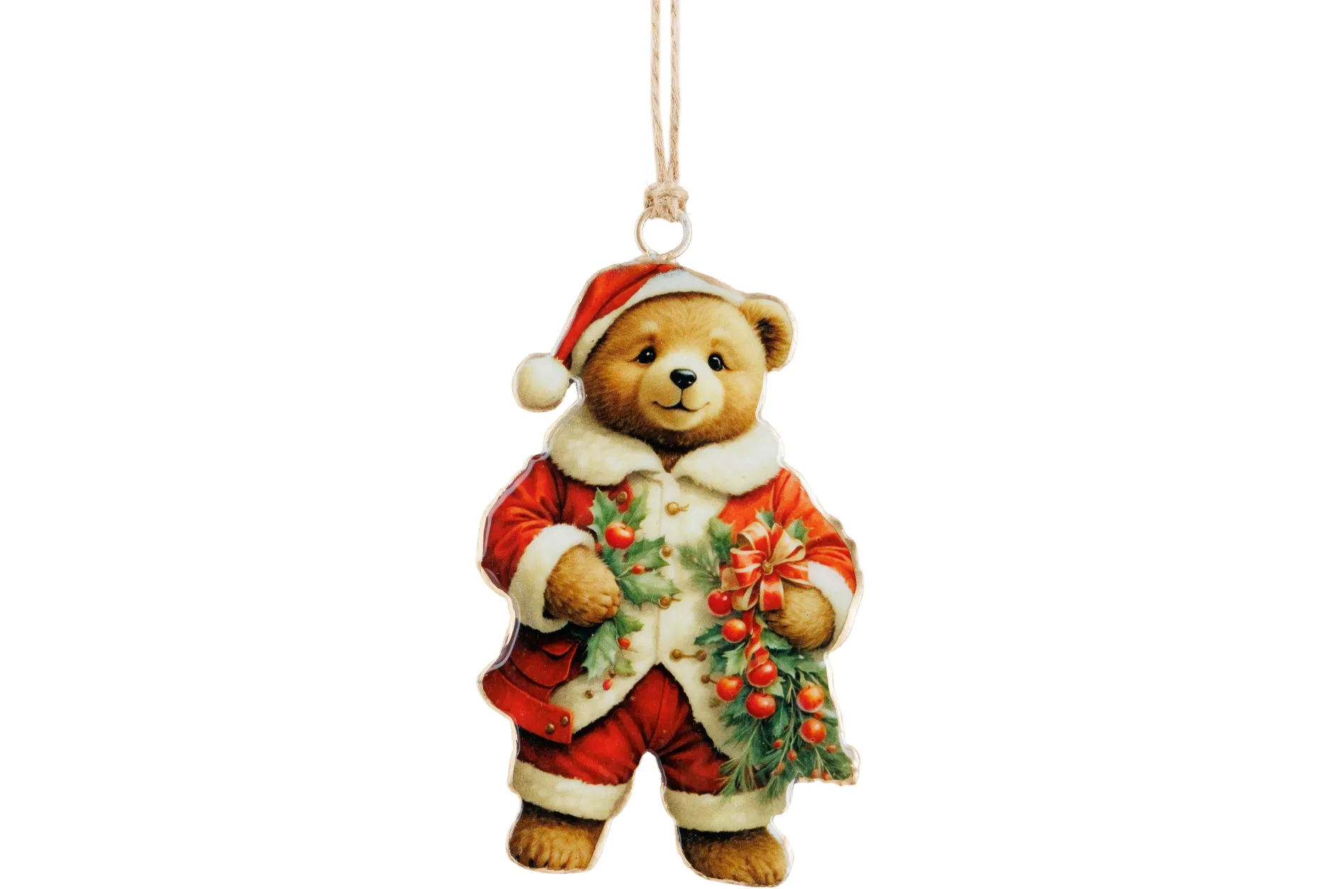 ohgreen Thema Classic|Kerstornamenten|Hanger vintage bear rood