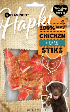 ohgreen Werelddierendag|Hond Voeding|Hapki staaf met krab en kip 85gr
