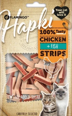 ohgreen Kat Voeding|Werelddierendag|Hapki sushistrips met kip & vis 85gr