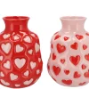 ohgreen Potten En Vazen|Heartbreaker rood/roze vaas 17x17x22