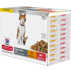 ohgreen Kat Voeding|Hill's science plan adult sterilised cat kattenvoer met kip & zalm multipack 85g