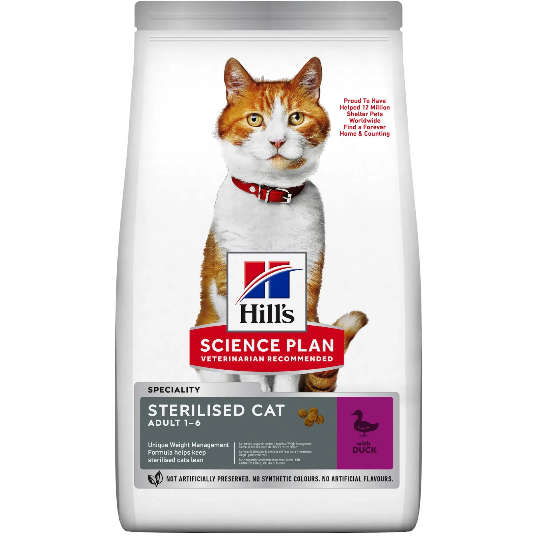 ohgreen Werelddierendag|Kat Voeding|Hill's science plan sterilised cat adult kattenvoer met eend zak 7kg