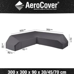 ohgreen Accessoires En Onderhoud|Hoes lounge met platform 300x300x90xh30/45/70cm