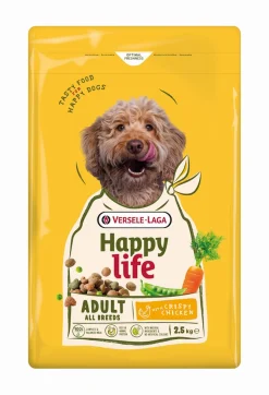 ohgreen Werelddierendag|Hond Voeding|Hondenbrokken happy life adult met kip 2,5kg