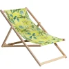 ohgreen Tuinmeubelen|Hout strandstoel Mauel pastel yellow