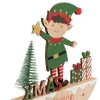 ohgreen Thema Holiday|Kerstdecoratie|Houten decoratie elf h17cm