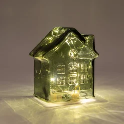 ohgreen Deco Verlichting Binnen|Huisje glas 10led