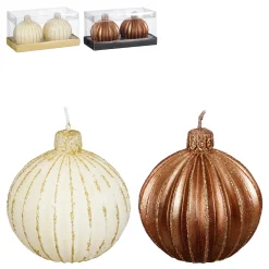 ohgreen Kerstdecoratie|Thema Luxury|Kaars kerstbal set van 2
