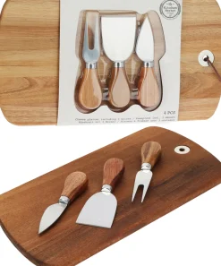 ohgreen Servies|Kaasplank met 3 kaasmessen