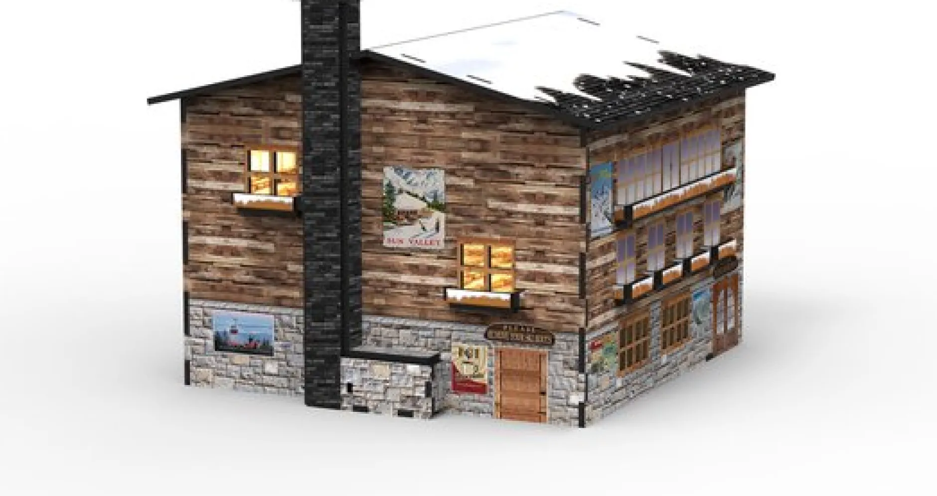 ohgreen Lemax Kerstdorpen|Kabelbaan station cover led