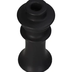 ohgreen Sfeermakers|Kandelaar fijn aardewerk zwart 8x8x18cm