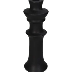 ohgreen Sfeermakers|Kandelaar fijn aardewerk zwart 8x8x24cm