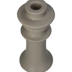 ohgreen Sfeermakers|Kandelaar fijn aardewerk beige 8x8x18cm