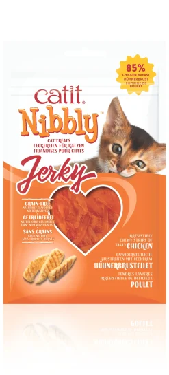 ohgreen Kat Voeding|Kattensnack nibbly jerky kip 30g