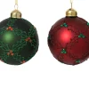 ohgreen Thema Classic|Kerstballen|Kerstbal glas mat met diamanten