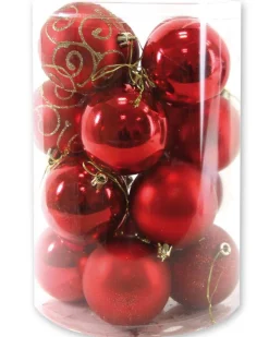 ohgreen Kerstballen|Kerstbal kerstrood (16sts)