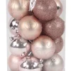 ohgreen Kerstballen|Kerstbal oudroze (16sts)
