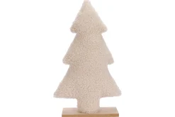 ohgreen Thema Cosy|Kerstdecoratie|Kerstboom plush beige 20x5xh33cm