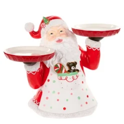 ohgreen Kerstdecoratie|Kerstman met 2 dolomiet borden