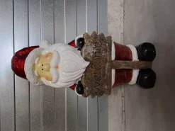 ohgreen Beelden|Kerstman Welcome bordje met lichtjes