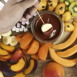 ohgreen Voeding|Kit fondue chocolade melk en wit & marshmallows, koekjes en snoepjes