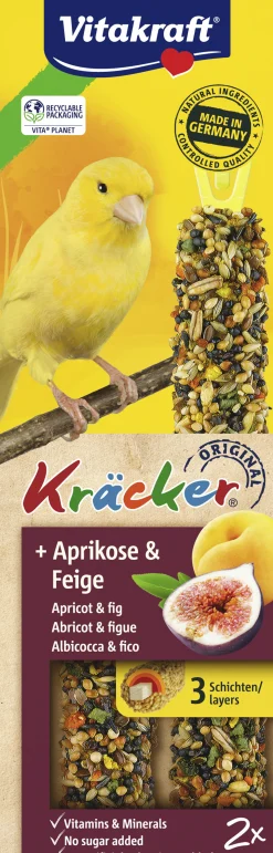 ohgreen Vogels Voeding|Kräcker® abrikoos & vijg| 2stuks| kanaries