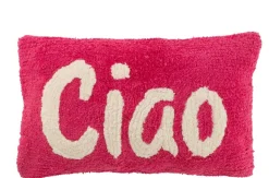 ohgreen Sfeermakers|Kussen cia getuft katoen roze/wit