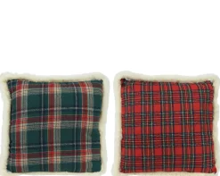 ohgreen Thema Classic|Kerstdecoratie|Kussen polyester vierkant geweven strik