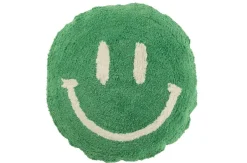 ohgreen Sfeermakers|Kussen smiley getuft katoen groen/wit