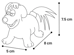 ohgreen Speelgoed|Latex dier met touw 8cm display