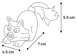 ohgreen Speelgoed|Latex dier met touw 8cm display