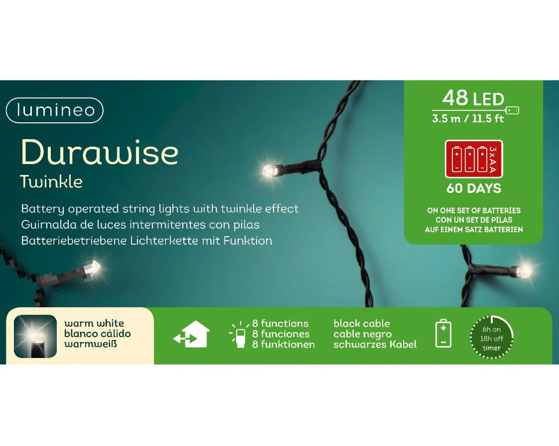 ohgreen Basis Kerstverlichting|Led durawise basic lights batterij