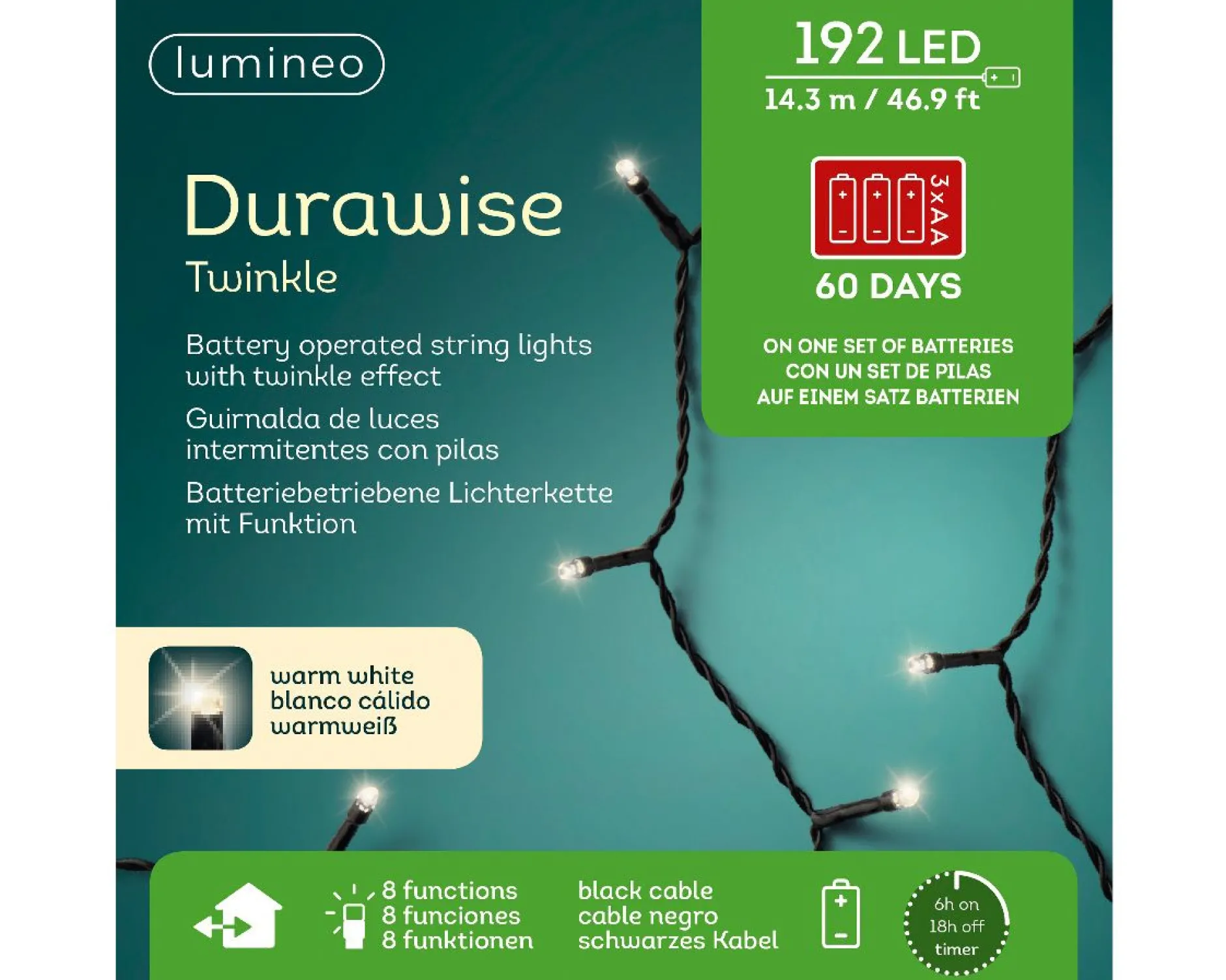 ohgreen Basis Kerstverlichting|Led durawise basic lights batterij