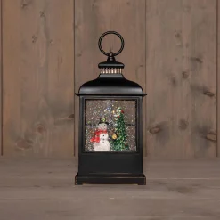 ohgreen Deco Verlichting Binnen|Led lantaarn sneeuwpop glitterwater