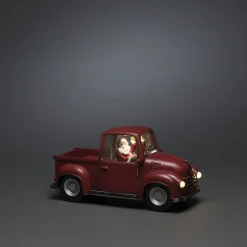 ohgreen Deco Verlichting Binnen|Led pick-up truck met kerstman als chauffeur