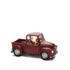 ohgreen Deco Verlichting Binnen|Led pick-up truck met kerstman als chauffeur