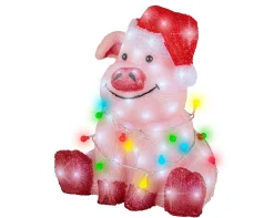 ohgreen Deco Verlichting Buiten|Led varken acryl steady