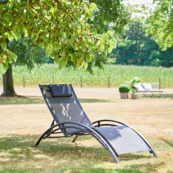 ohgreen Tuinmeubelen|Ligbed Firenze zwart/zwart