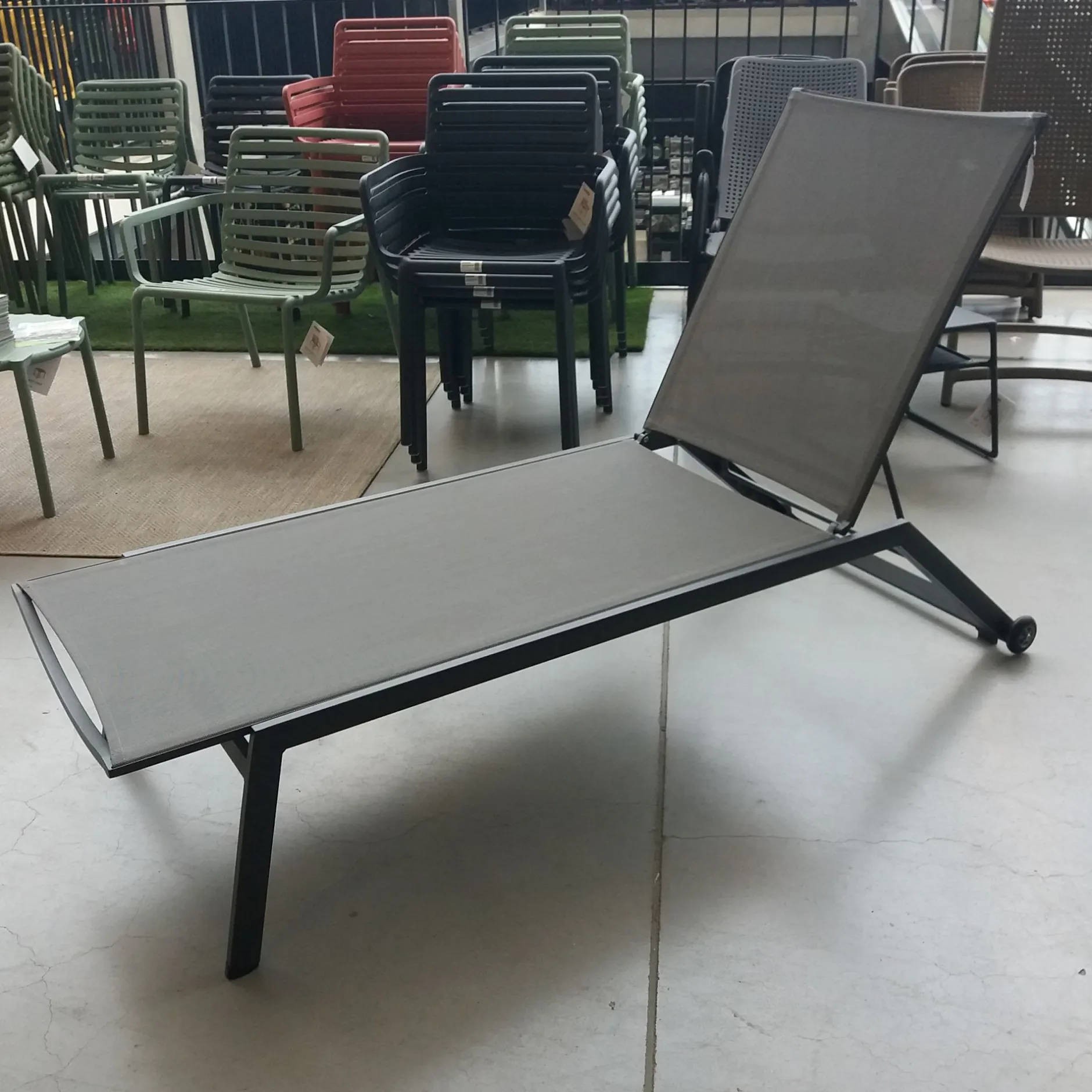 ohgreen Tuinmeubelen|Ligbed Hydra antraciet/zilver