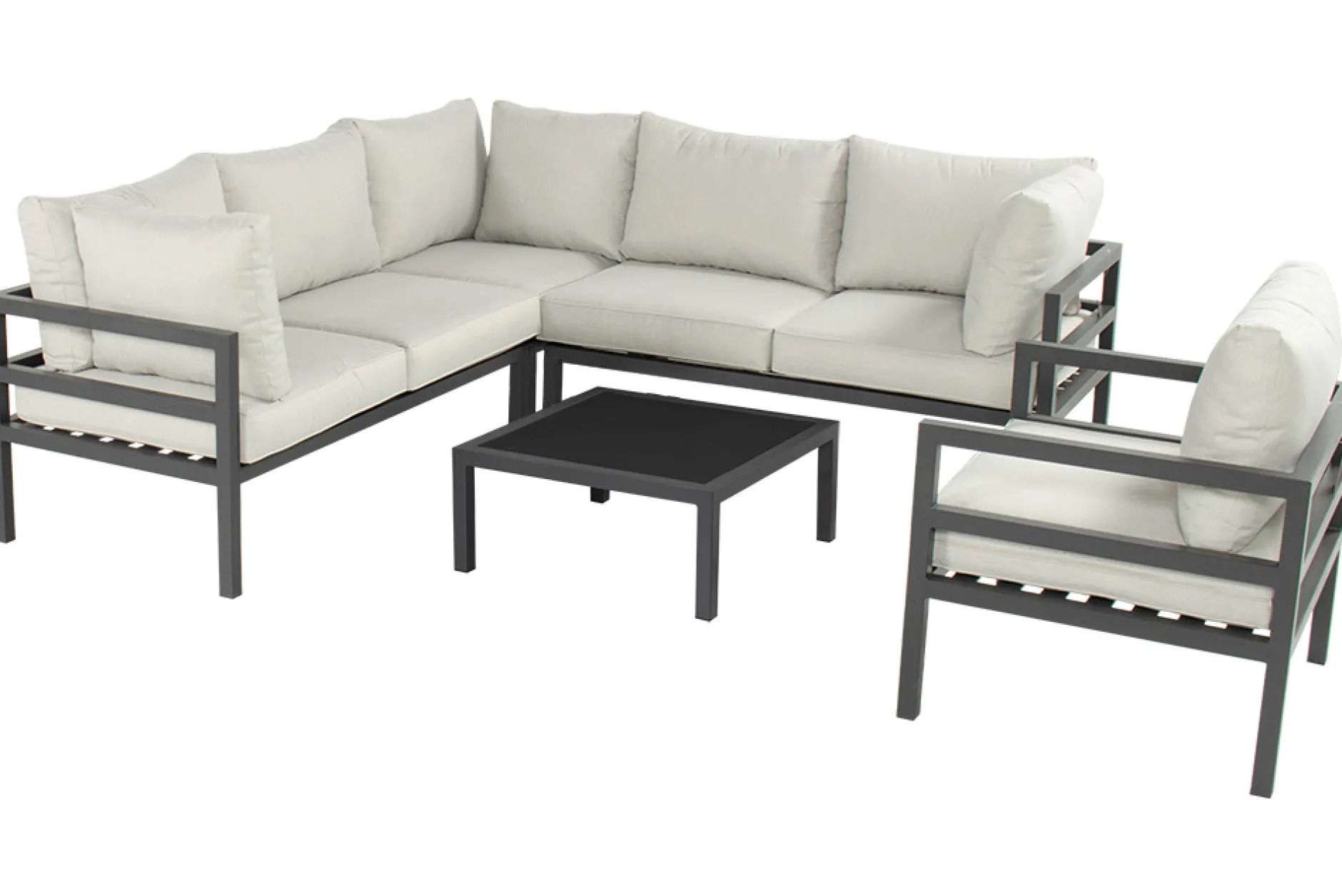 ohgreen Tuinmeubelen|Mallorca loungeset licht grijs