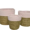 ohgreen Potten En Vazen|Mand zeegras roze 17cm