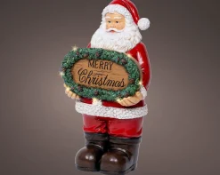 ohgreen Thema Classic|Deco Verlichting Binnen|Micro led kerstman polyresin steady batterij