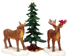 ohgreen Lemax Kerstdorpen|Mr and mrs moose, set of 3