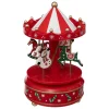ohgreen Thema Classic|Kerstdecoratie|Muzikale carrousel met kerstman en sneeuwpop