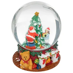 ohgreen Kerstdecoratie|Muzikale sneeuwbol met kerstman