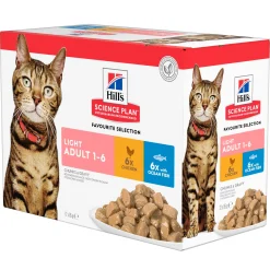 ohgreen Kat Voeding|Natvoer voor katten science plan adult light kip en zeevis 85g multipack