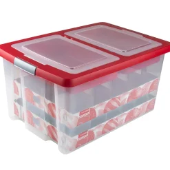 ohgreen Sfeermakers|Ecocheques|Nesta kerst box 51l met trays voor 40 kerstballen tr rood