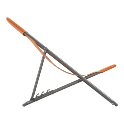 ohgreen Tuinmeubelen|Opvouwbaar ligbed met meerdere standen orange clementine